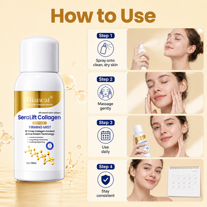 ✨ FIRM • SMOOTH • HYDRATE Biancat® SeraLift Collagen Peptide Firming Mist  💧 For loose, dry & crepey-looking body skin — lightweight, fast-absorbing, non-greasy.
