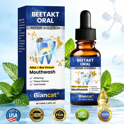 Biancat® BeeTakt Oral Repair Solution 🦷 — Bee Venom🐝–Inspired Mouthwash for Gumline Care, Plaque Defense & Fresher Breath