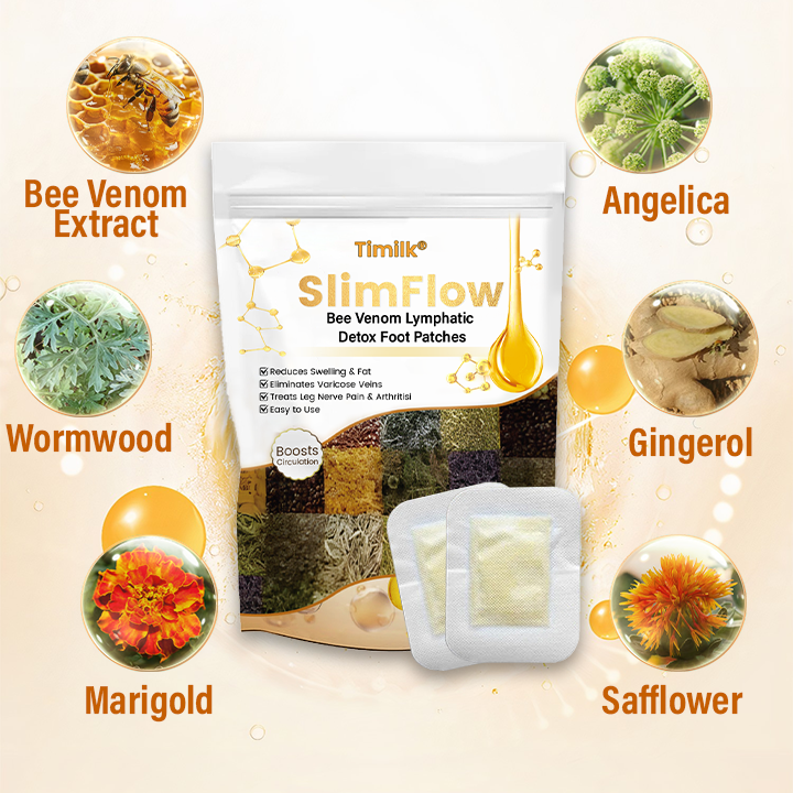 Timilk® SlimFlow Bee Venom Lymphatic Detox Foot Patches.