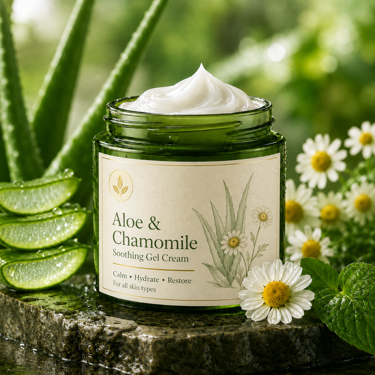 Aloe & Chamomile Soothing Gel-Cream