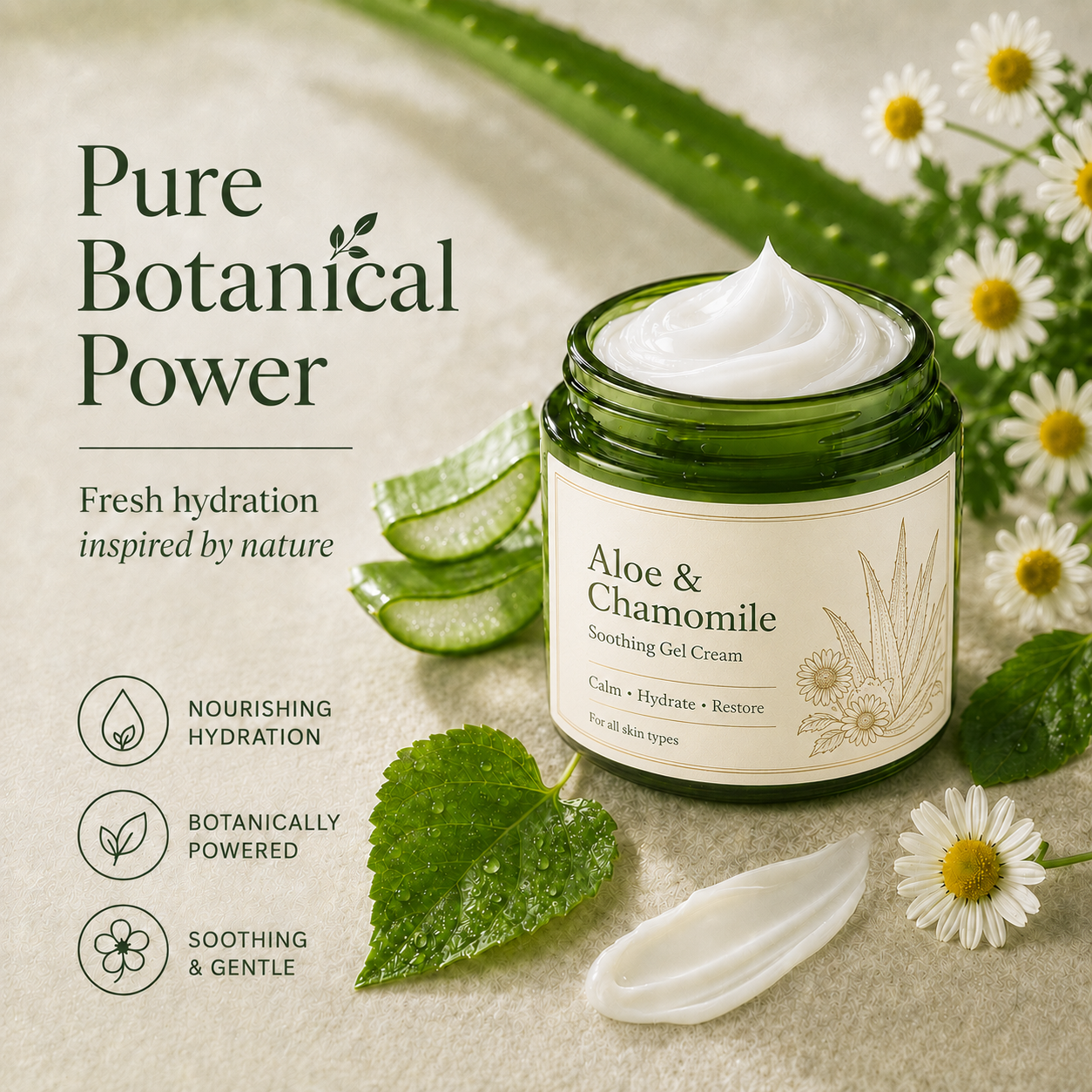 Aloe & Chamomile Soothing Gel-Cream