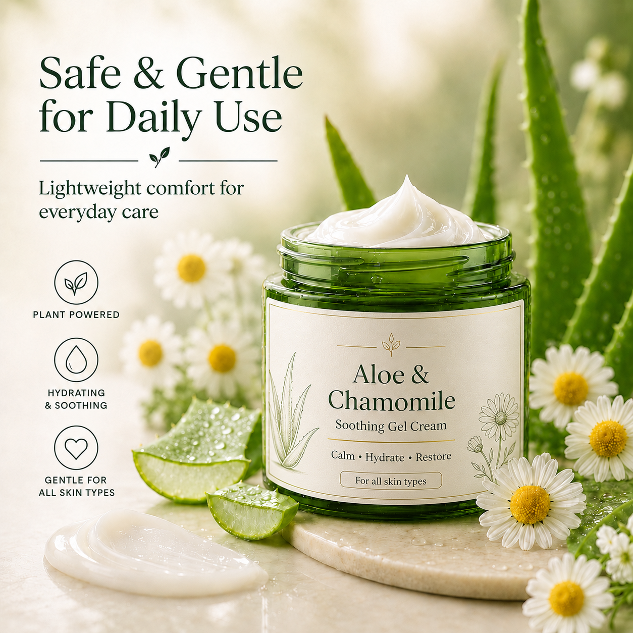 Aloe & Chamomile Soothing Gel-Cream